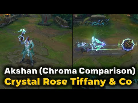 Crystal Rose Akshan Tiffany & Co ( Chroma Comparison ) - League of Legends