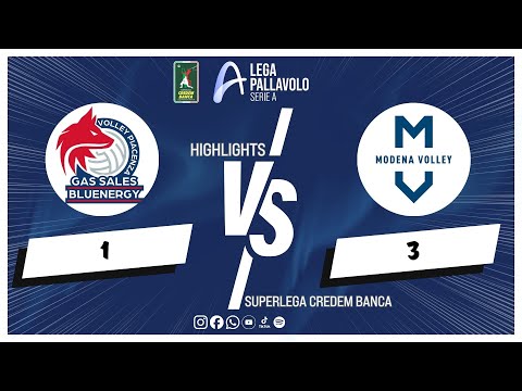 Gas Sales Bluenergy Piacenza vs. Valsa Group Modena - Superlega Credem Banca VBTV Match Highlights
