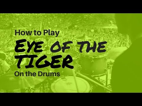 ドラムで虎の目を弾く方法（簡単な弾き方 (How to Play Eye of the Tiger on Drums (Easy to Play))