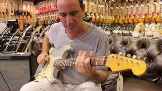 Guitar Close Up - Jason Sinay playing a Nash S-63 in Inca silver $1895