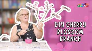 DIY Cherry Blossom Branch - Beginner Crepe Paper 3D Craft!