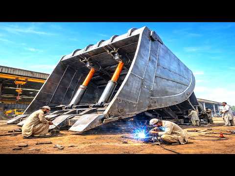 Pakistani Mechanic Crafts Heavy Duty Tractor Bucket From Scrap Steel Using Manual Welding