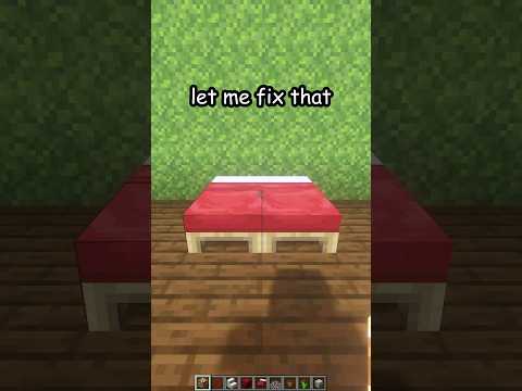 EASY MINECRAFT KING SIZE BED.. #minecraft #shorts