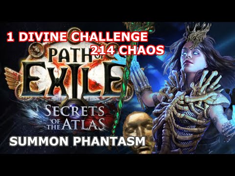Summon Phantasm Necromancer - 1 Div Challenge | PoE 3.26 Mercenaries