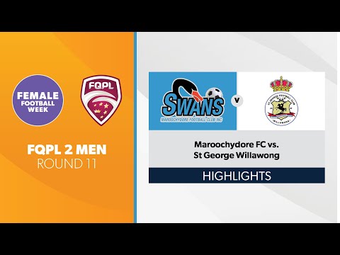 FQPL 2 Men R11 - Maroochydore FC vs. St George Willawong Highlights