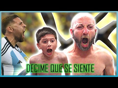 BRASIL 0 ARGENTINA 1 - Reacciones de Hinchas Argentinos - Eliminatorias
