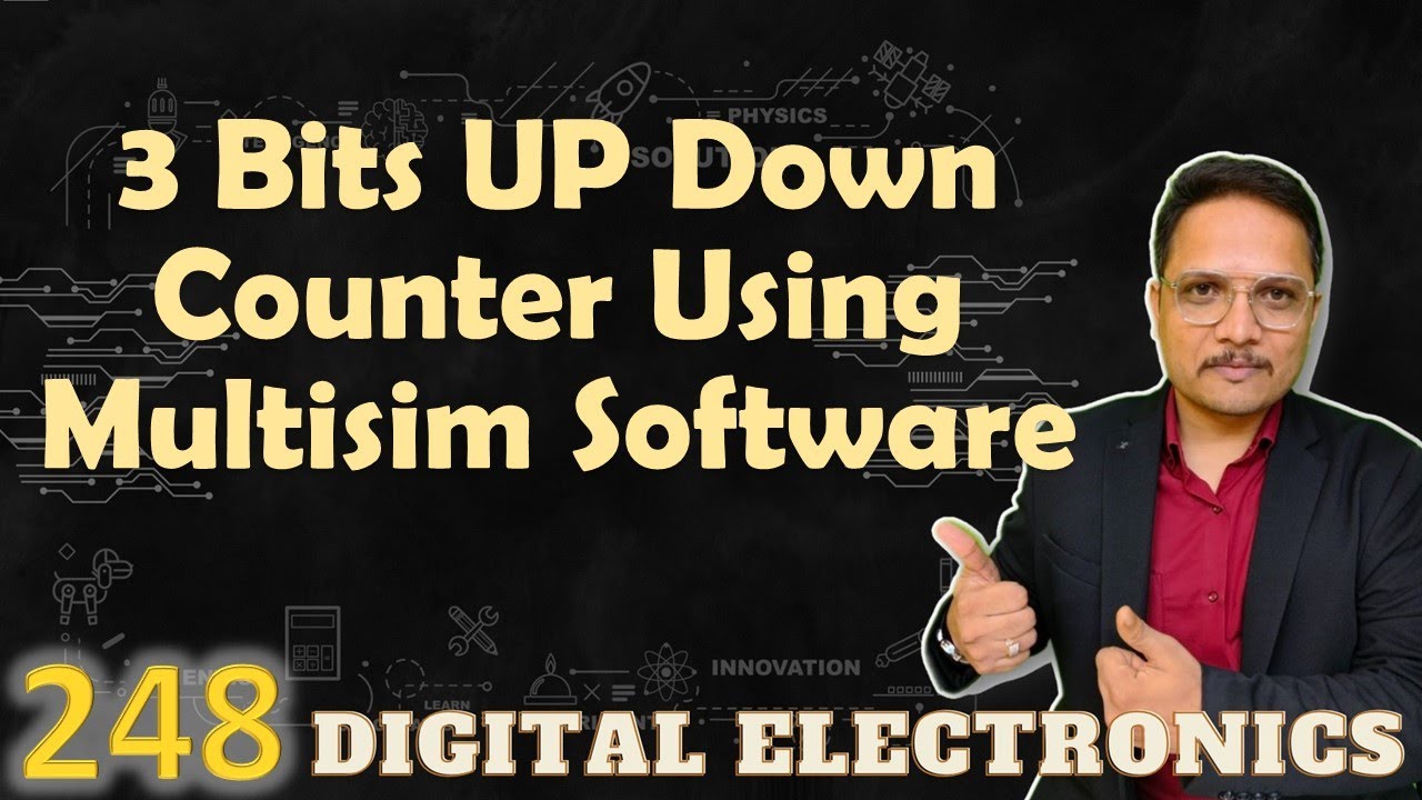 3 Bits Up Down Counter using Multisim Software