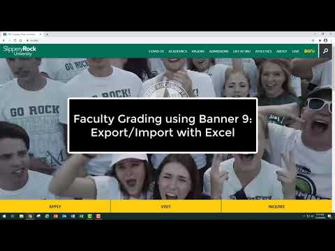 Sru S Guide To Banner 9 Faculty Grading Using Export Import Process