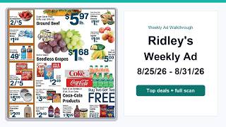 Ridley's Weekly Ad (8/25/26 - 8/31/26) Best Deals