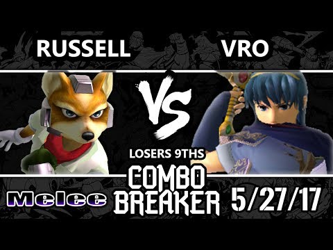 Combo Breaker 2017 Smash Melee - Russell (Fox) vs ME | Vro (Marth) - SSBM L9ths