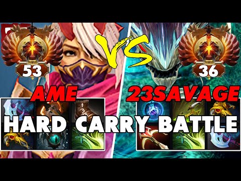 AME (ANTI-MAGE) vs 23SAVAGE (MORPHLING) - Epic Battle Of Hard Carry Dota 2 Players - Z Dota 2