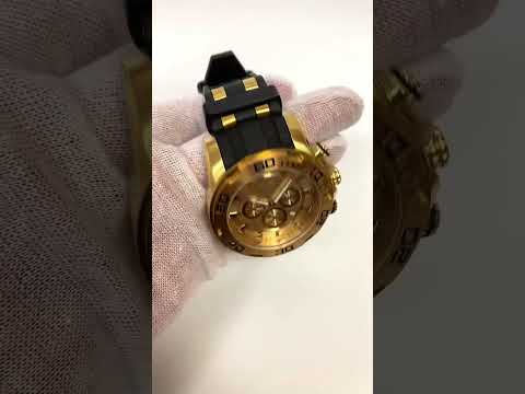 Invicta Pro Diver Men 50 mm Gold Stainless Steel Case video