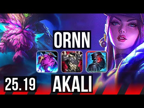 ORNN vs AKALI (TOP) | EUW Master | 25.19