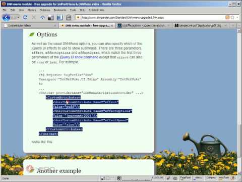 DotNetNuke Tutorial, Special UI effects with DDRMenu - Video #110
