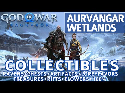 God of War Ragnarok - Aurvangar Wetlands All Collectible Locations (Chests, Artifacts, etc) - 100%