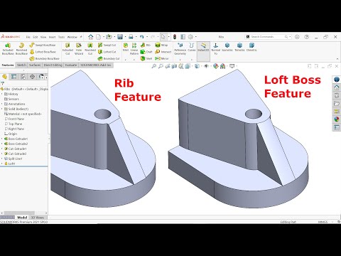 Ribs on Circular Edges in SolidWorks