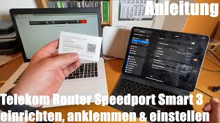 Telekom Router Speedport Smart 3 einrichten, anklemmen und einstellen DSL Router Montage Anleitung