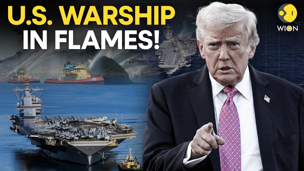 US-Iran War: Massive Fire Erupts On USS Gerald R Ford In Red Sea During Iran Conflict | Originals