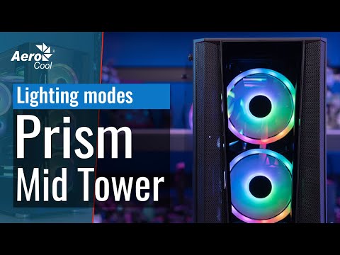 Aerocool Prism ARGB Midi-Tower, Tempered Glass - juodos spalvos video