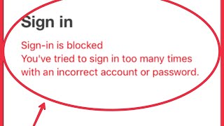 Microsoft Fix Sign-in is blocked You