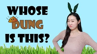 Whose Dung(poop) Is This? [Lesson 4. Whose Shoes Are These?]