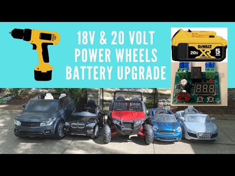 18 Volt & 20 Volt Battery Upgrade for Power Wheels with Low Voltage Cut Off