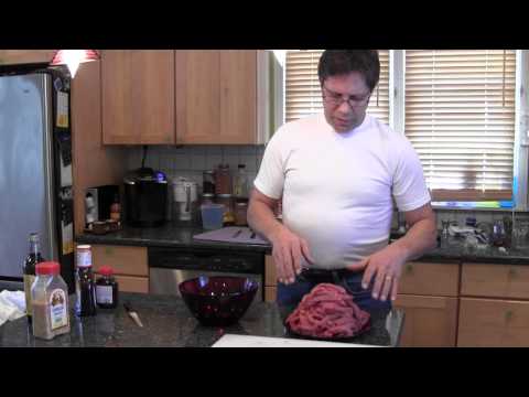 Making beef jerky using a dehydrator