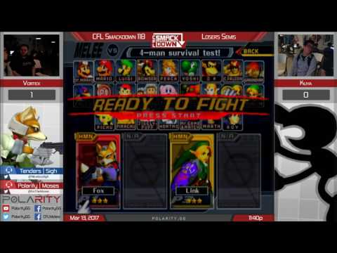 CFL Smackdown 118 Melee - Vortex (Fox) vs Kuya (GnW, Link) - Losers Semis
