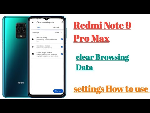 Redmi note 9 pro max clear Browsing Data settings features || How to use