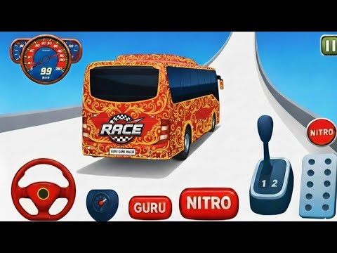 Crazy Bus Mega Ramp Impossible Racing - Bus Stunts Racing - Bus Simulator 3D -Android Gameplay