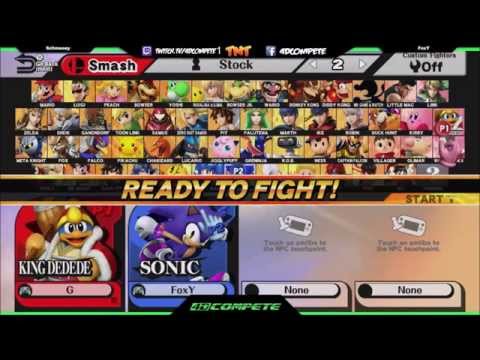 Smash 4 TNT 11-05-15 FoxY (Sonic) VS Schmooey (King DEDEDE)