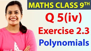 Q 5 (iv), Ex 2.3, Chapter 2 - Polynomials, Maths Class 9th, NCERT