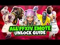 FFXIV ALL Unlockable Emotes Guide