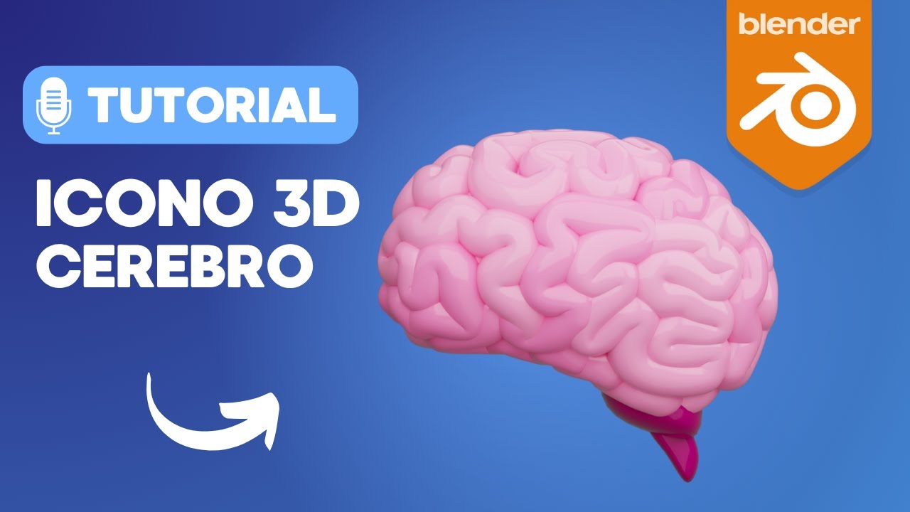 Blender: 3D Icon Tutorial – Brain | 3D Brain Icon