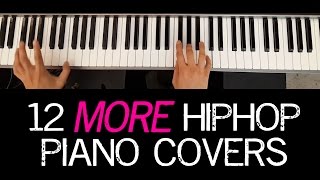 12 More Hip Hop Piano Covers w/ Synthesia (hiphop song medley)