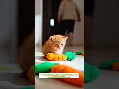 Chú mèo không phân biệt được củ cà rốt