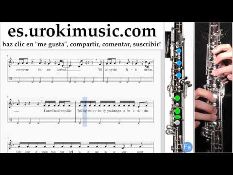 Tutorial de Oboe Kesha - Learn To Let Go Clases Notas um-i927