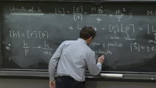 Units of h and Compton wavelength of particles
