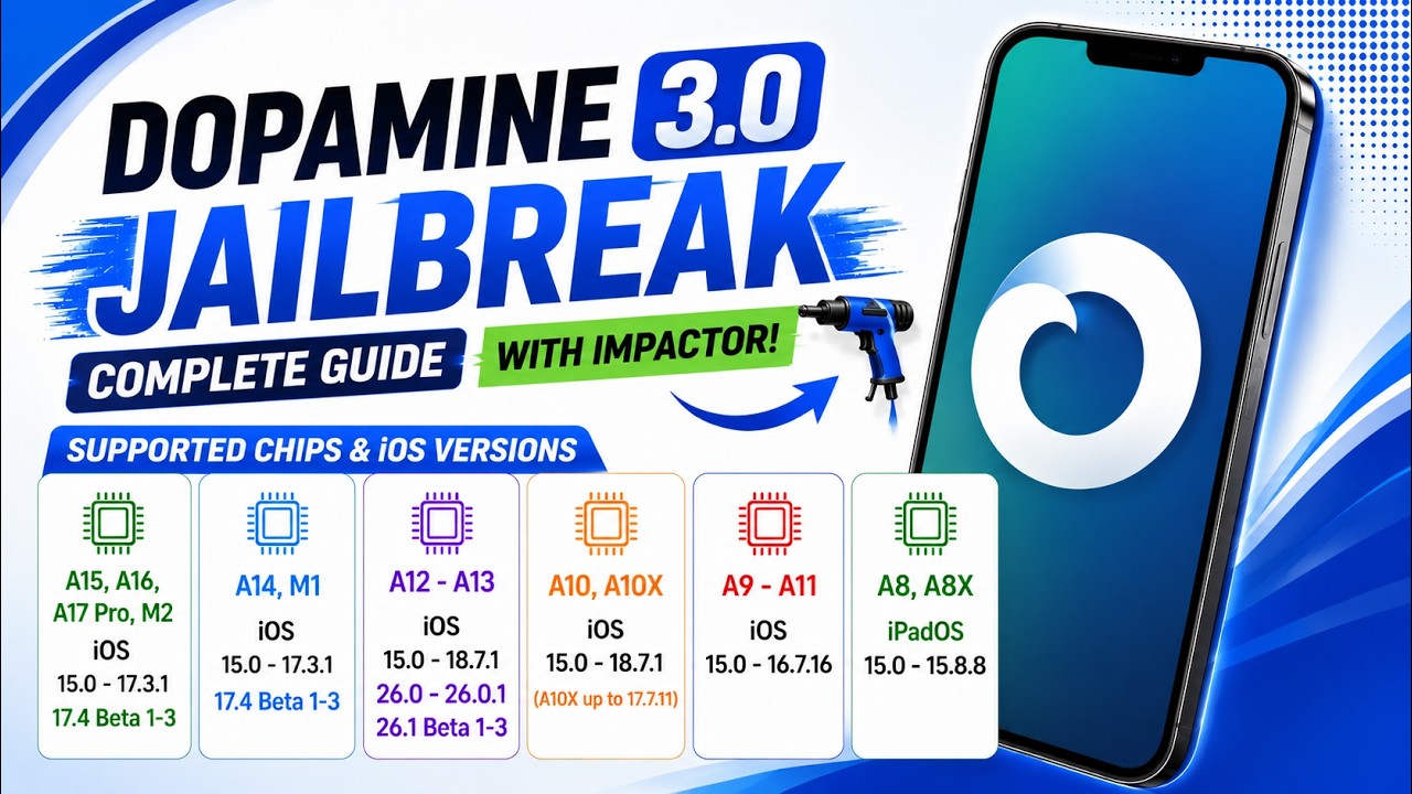 How to Jailbreak iOS 16 /17/18/26 with Dopamine 3.0 (iPhone Xr - 15 Pro Max)