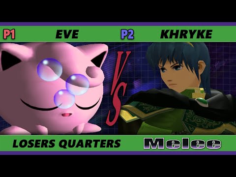 S@X 417 Losers Quarters - eve (Jigglypuff) Vs. Khryke (Marth) Smash Melee - SSBM