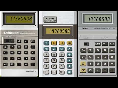 Early LCD Calculators 1977-1980 comparison
