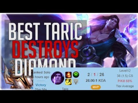 RANK 1 TARIC VS NA DIAMONDS PATCH 10.9 TARIC SUPPORT LEAGUE OF LEGENDS S10 TARIC HARD CARRY MVP 1V9