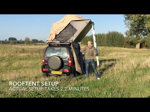 Roof top tent setup Suzuki Jimny