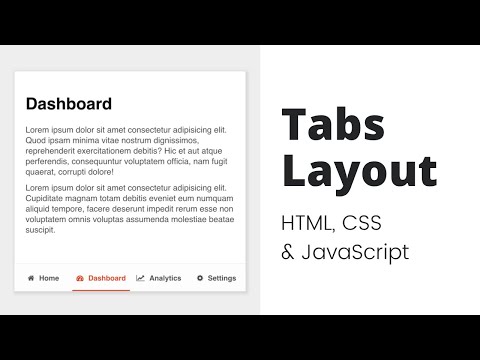 How To Create Tabs Layout Using Html Css Javascript