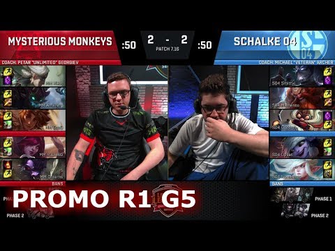 Mysterious Monkeys vs FC Schalke 04 | Game 5 Promotion/Relegation S8 EU LCS Spring 2017 | MM vs S04