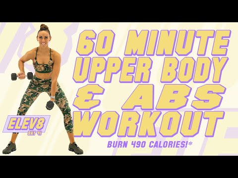 60 Minute Upper Body and Abs Workout 🔥Burn 490 Calories!* 🔥The ELEV8 Challenge | Day 41
