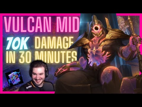 Smite Pro Vulcan: 70K DAMAGE IN 30MIN WITH THIS BUILD!!! (Smite Conquest/Play-By-Play)