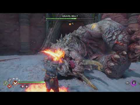God of War Ragnarök Gravel belly boss fight