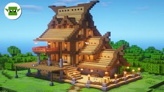 Minecraft Rustic House with Shop | Minecraft Building Tutorial in the 5x5 Town