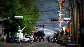 preview picture of video 'Incendie à Lac-Mégantic 2013 - Jour 1 - Pompiers et Policiers'
